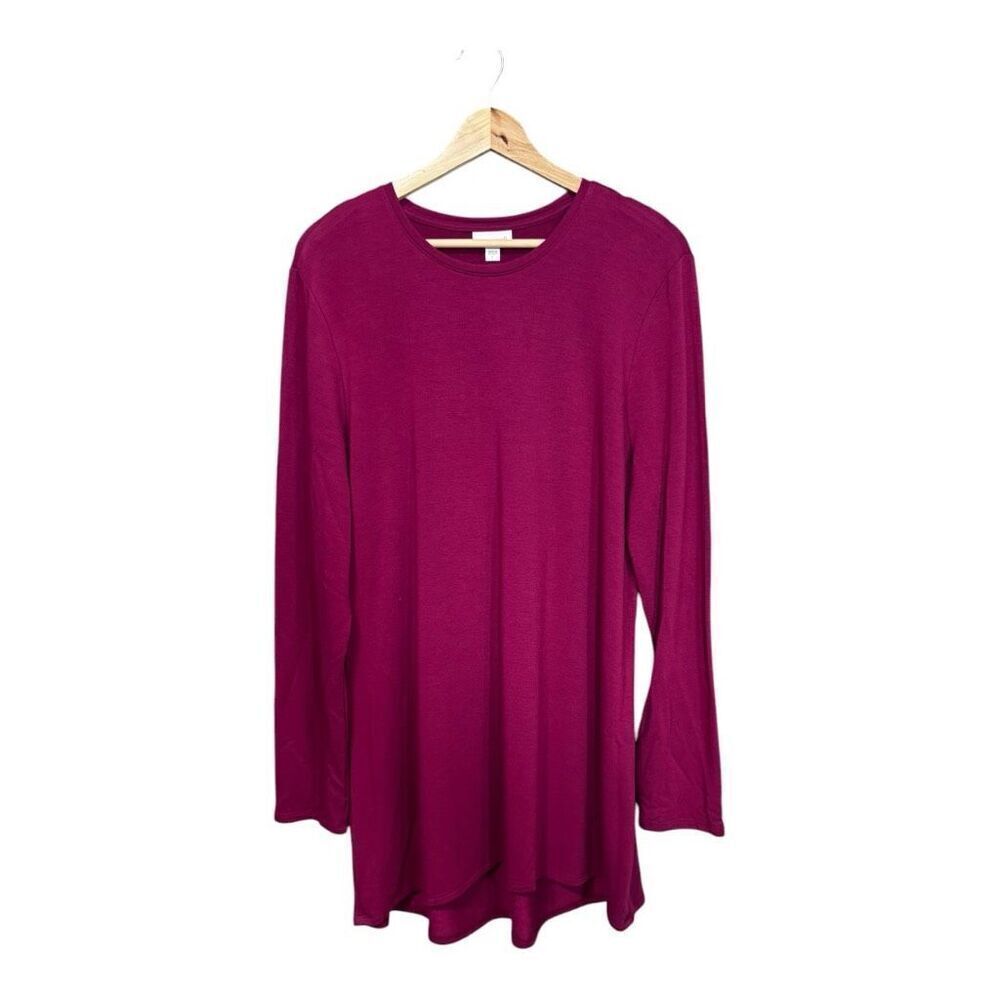 PUREJILL J.Jill Double‎ Knit Seamed Tunic Top Size large tencel